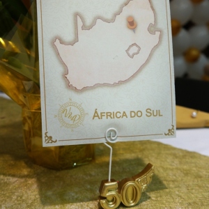 Marcas de mesa bodas de ouro